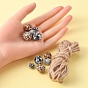 DIY Wood Beaded Pendant Display Decoration Making Kit DIY-YW0005-97-5