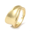 Rack Plating Brass Twist Open Cuff Rings RJEW-E290-04G-1