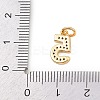 Brass Micro Pave Clear Cubic Zirconia Charms KK-G544-04G-05-3