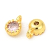 Brass Pave Cubic Zirconia Pendants KK-H204-03G-04-2