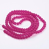 Baking Paint Transparent Glass Bead Strands GLAA-S031-6mm-39-2