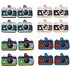 16Pcs 4 Colors Alloy Enamel Pendants ENAM-FP0001-52-5