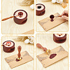 Brass Wax Seal Stamps with Wood Handle AJEW-WH0412-0332-3