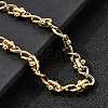 304 Stainless Steel Infinity Link Chain Bracelets for Women BJEW-K226-14B-G-3