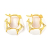 Rack Plating Brass Micro Pave Clear Cubic Zirconia Hoop Earring EJEW-C102-42G-04-1