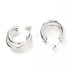 Tarnish Resistant 304 Stainless Steel Half Hoop Earrings EJEW-C501-18P-2
