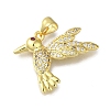 Rack Plating Brass Micro Pave Cubic Zirconia Pendants KK-G500-04A-G-1
