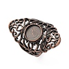 Brass Open Cuff Ring Components KK-U074-13R-1