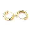 Flower Enamel Hoop Earrings EJEW-G290-03G-B-2