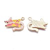 Rack Plating Alloy Enamel Pendants ENAM-S122-81-3