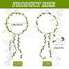 2Pcs 2 Colors Polyester Artificial Rose Garland Headbands Hair Vine AJEW-CP0008-26E-2