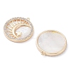 Rack Plating Brass Shell Pendants KK-A183-61G-2
