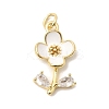 Brass Pave Clear Cubic Zirconia Pendants LS-KK-G554-05G-04-1