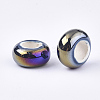 Electroplate Porcelain Beads X-PORC-T003-01-3