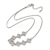 Brass Micro Pave Clear Cubic Zirconia Fruit Bib Necklaces NJEW-F342-01A-P-4