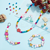 DIY Wood Beaded Bracelets and Keychains Making Kit DIY-PH0008-94-2