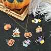 35Pcs 7 Styles Halloween Alloy Enamel Pendant ENAM-CJ0003-98-6