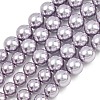 Electroplated Shell Pearl Graduated Beads Strands BSHE-C011-04-03-1