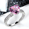 Brass Micro Pave Cubic Zirconia Finger Rings for Women FS-WGC99AF-02-1