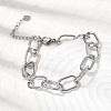 Brass Cable Chain Bracelets for Women BJEW-H639-07P-2