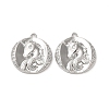 Brass Micro Pave Clear Cubic Zirconia Pendants KK-G481-05P-1