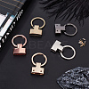 WADORN 5 Sets 5 Colors Alloy Keychain Clasps DIY-WR0001-93-4