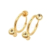 Brass Clip-on Earring Findings KK-C130-07G-2