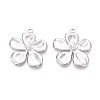 304 Stainless Steel Flower Pendants STAS-T067-30P-1