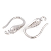 Rack Plating Brass Cubic Zirconia Earring Hooks KK-S374-05P-02-2