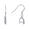 Anti-Tarnish Rhodium Plated 925 Sterling Silver Earring Hooks STER-I009-07P-2
