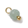 8Pcs 8 Styles Natural Agate & Carnelian & Green Aventurine & Amethyst & Aquamarine Faceted Round Charms PALLOY-JF03451-5