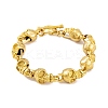 Halloween PVD Vacuum Plating 304 Stainless Steel Skull Link Chain Bracelets for Women Men BJEW-L461-03G-02-1
