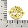 Rack Plating Brass Micro Pave Cubic Zirconia Tree of Life Links KK-B091-45G-3