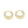 Brass Micro Pave Cubic Zirconia Hoop Earrings KK-CBA30C7-02G-4