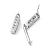 925 Sterling Silver Cubic Zirconia Twister Clasps STER-WH0007-28C-P-2