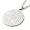 Non-Tarnish 304 Stainlessa Steel Curb Chain Pendant Necklaces NJEW-H034-08P-1