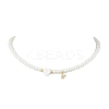 Brass Micro Pave Grade AAA Cubic Zirconia Letter Pendant Necklaces NJEW-JN04771-22-1