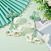 2Pcs Crochet Lily of The Valley Polyester Car Hanging Pendant HJEW-FG0001-14A-4