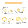 32Pcs 8 Style 304 Stainless Steel Stud Earring Findings STAS-DC0002-47-2