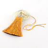 Polyester Tassel Pendant Decorations with Antique Silver CCB Plastic Findings AJEW-R054-13-1