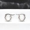 Tarnish Resistant 304 Stainless Steel Hoop Earrings EJEW-F105-36P-4