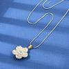 304 Stainless Steel Two Tone Pendant Necklaces for Women NJEW-S445-01D-GP-2