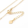 Brass Micro Pave Clear Cubic Zirconia Pendant Necklaces NJEW-JN03400-4