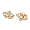 Brass Micro Pave Cubic Zirconia Pendants KK-B134-44G-2