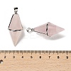 Natural Rose Quartz Pointed Pendants G-F763-04P-06-3
