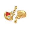 304 Stainless Steel Rhinestone Pendants STAS-P438-02G-2