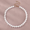 Plastic Imitation Pearl Round Beaded Necklaces for Women WGF0340-04-1