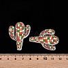 Printed Tartan Acrylic Pendants OACR-T028-04A-4