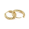 Ion Plating(IP) 304 Stainless Steel Grooved Hoop Earrings EJEW-M218-01B-G-2