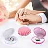 1Pc Shell Shaped Velvet Jewelry Storage Boxes VBOX-YW0001-05A-6